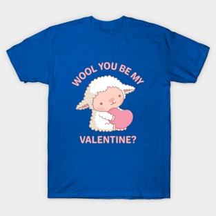 Cute Wool You Be My Valentine Pun T-Shirt